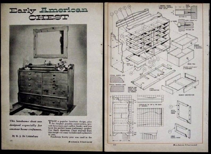 ... about Early American Chest of Drawers Knotty Pine How-To build PLANS