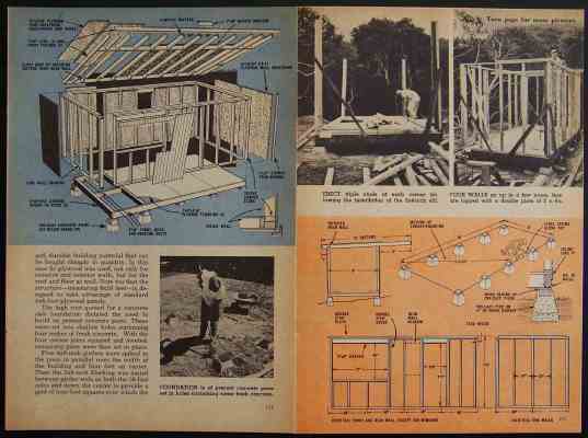 Details about 1 Room CABIN Camp TOOL SHED 8x16 How-To Build PLANS