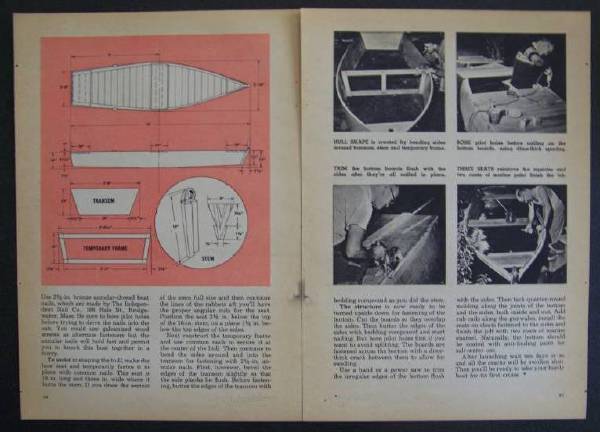 Details about 14' Utility Boat Row/Outboard 1966 How-To PLANS simple 