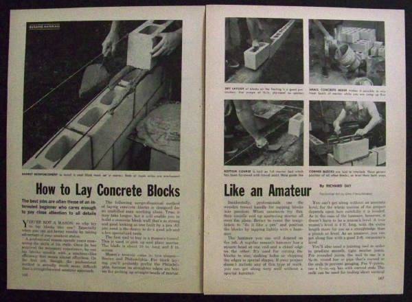 Lay CONCRETE BLOCKS How-To INFO Cement Block building | eBay