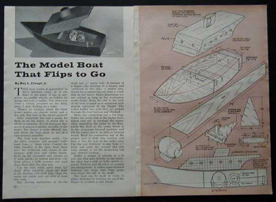 Details about Model Boat invisible Flipper Powered *Easy Build* PLANS