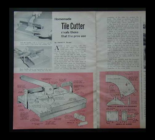 Details about Ceramic Tile Cutter How-To build PLANS $ave